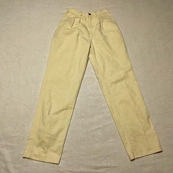 Vintage Pants - Vintage 80s mom high waisted cream slacks